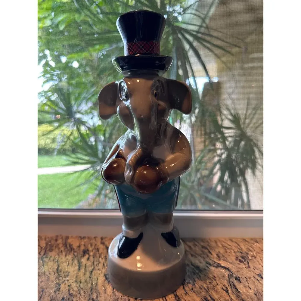 Vintage Jim Beam Republican Elephant Boxing Decanter by Regal China 1964 No Chip